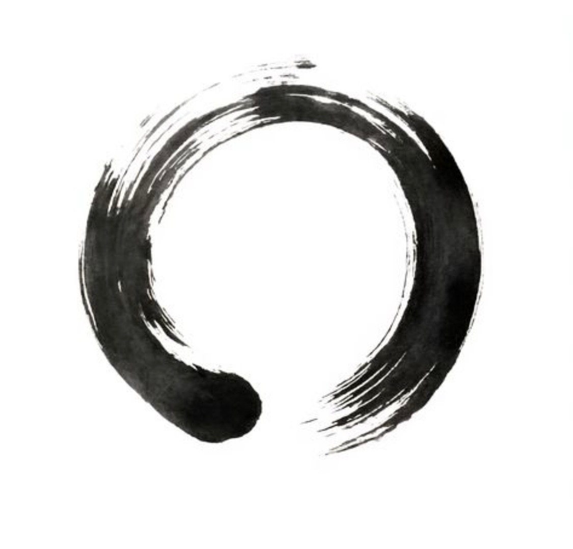 caligraphy of a circle, the zen circle